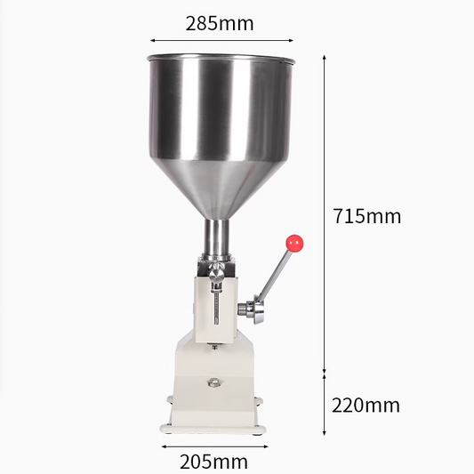 A03 Hand-pressure 5ml 10ml 50ml 100ml Plunger Honey Paste Oil Cream Jams Manual Packing Filling Machine Customization Hopper