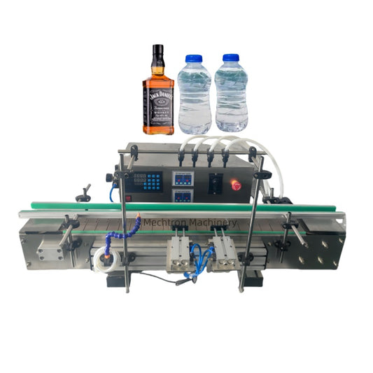 Wholesale Automatic Desktop Liquid Wine Whisky Filling Machine Glass Plastic Bottle Filling Machine With Conveyor Belt