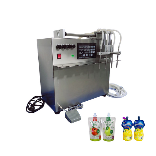 Spout Pouch Beverage Bag Liquid Filling Machine Digital Control Compact Precise Numerical Control Filling Machine With 4 Nozzles