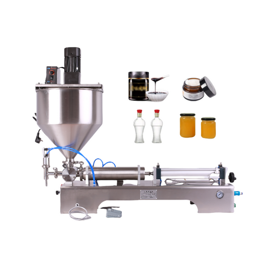 5-5000ml Semi-automatic Paste Mixing and Filling Machine Cream Yogurt Cosmetic Juice Pieces of Fruit Filling Machine