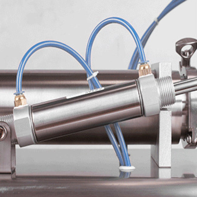Horizontal Semi-automatic Pneumatic Peanut Butter Paste Fillers Honey Sauce Horizontal Mixer Filling Machine With 80L Hopper