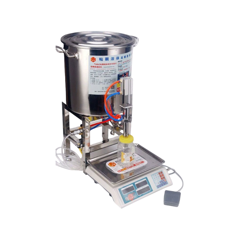 Semi-automatic Pneumatic Jam Paste Glue Viscous Honey Ketchup Filler Peanut Butter Paste Weighing Filling Machine
