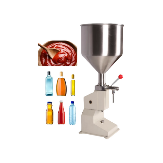 A03 Hand-pressure 5ml 10ml 50ml 100ml Plunger Honey Paste Oil Cream Jams Manual Packing Filling Machine Customization Hopper