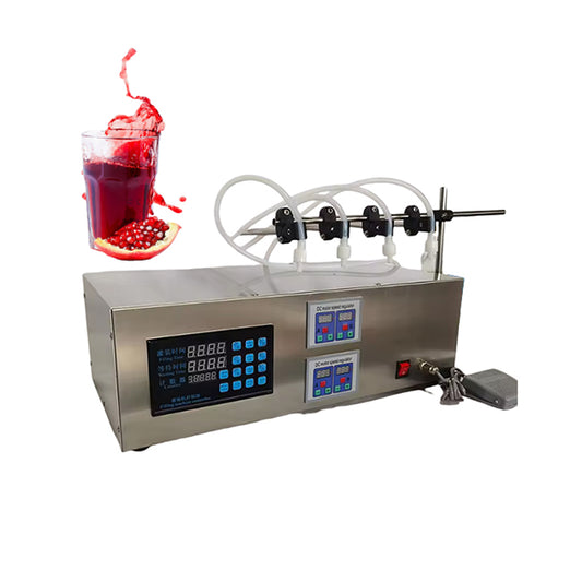 Semi-automatic Portable Liquid Filling Machine,Water Oil Milk Juices Filling Machine With 4 Heads Filling Machine