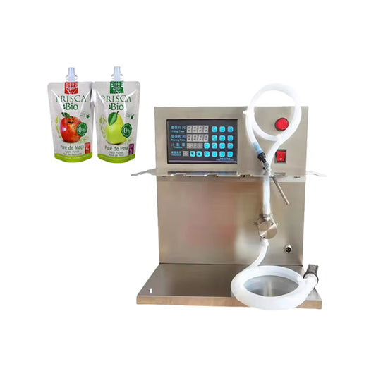 Semi-automatic Small Self-standing Bag Heat Resistant Magnetic Pump Hot Drinks Liquid Filling Machine With Single Head
